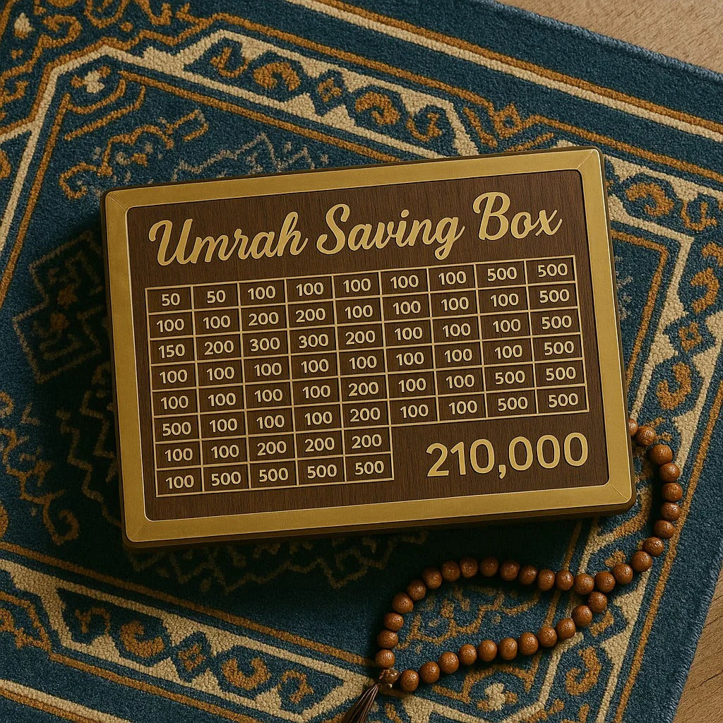 Wooden Umrah Saving Box Samrt Saving Box